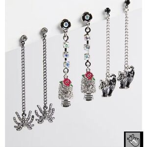 🆕️🕷🐈‍⬛🕸HALLOWEEN LINEAR EARRING SET🕸🐈‍⬛🕷